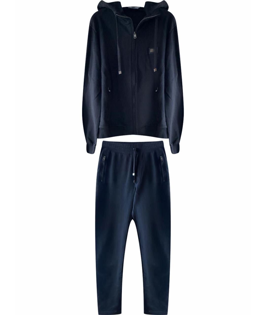 DOLCE&GABBANA Черный хлопковый спортивный костюм, фото 1