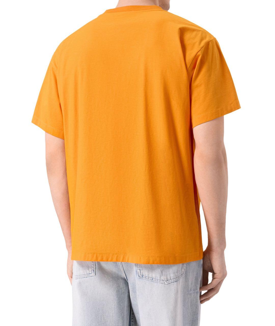 MM6 MAISON MARGIELA Оранжевая хлопковая футболка, фото 3