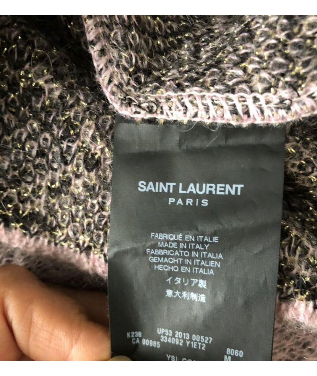 SAINT LAURENT Черный шерстяной джемпер / свитер, фото 6