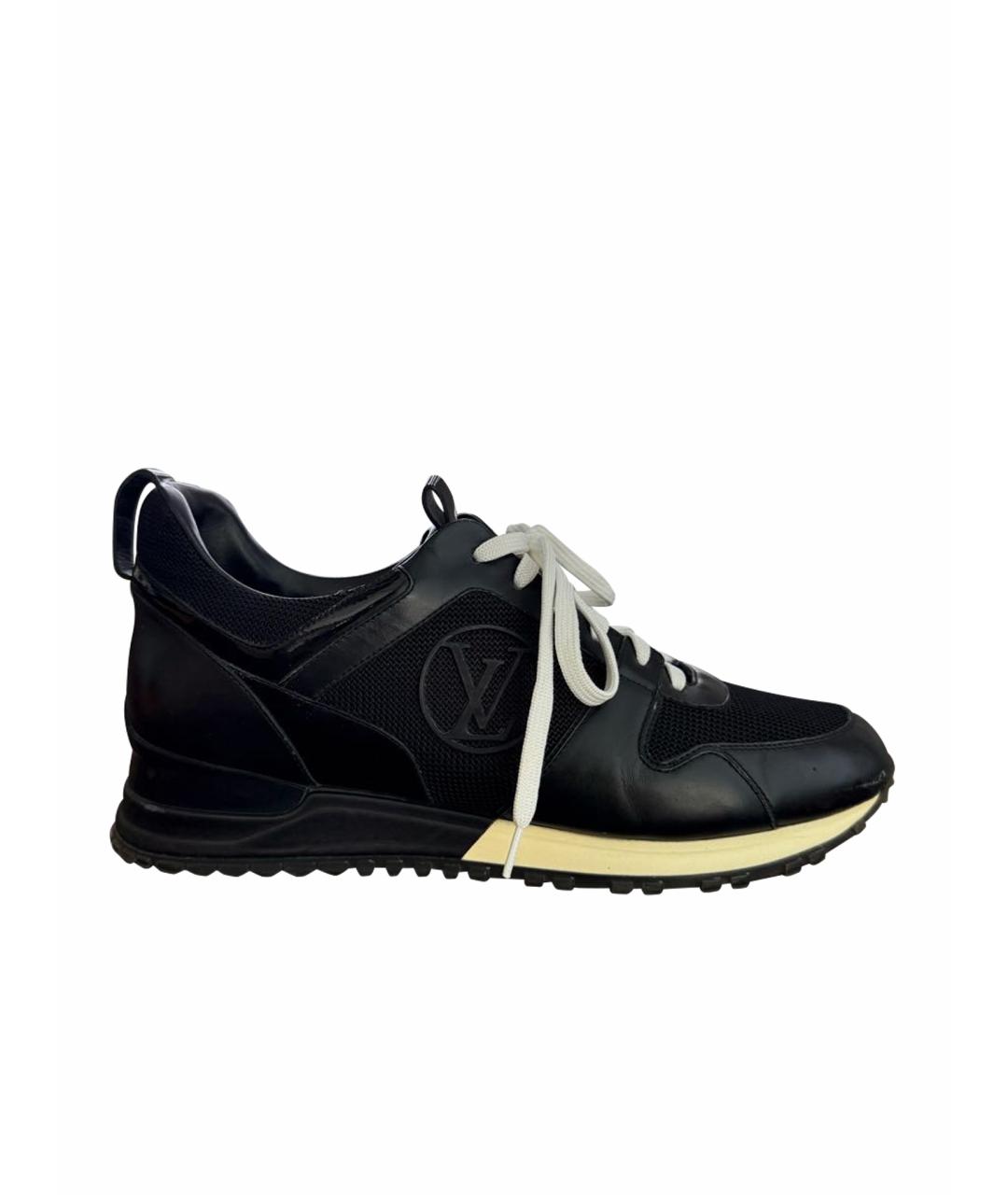 LOUIS VUITTON Черные кожаные кроссовки, фото 1
