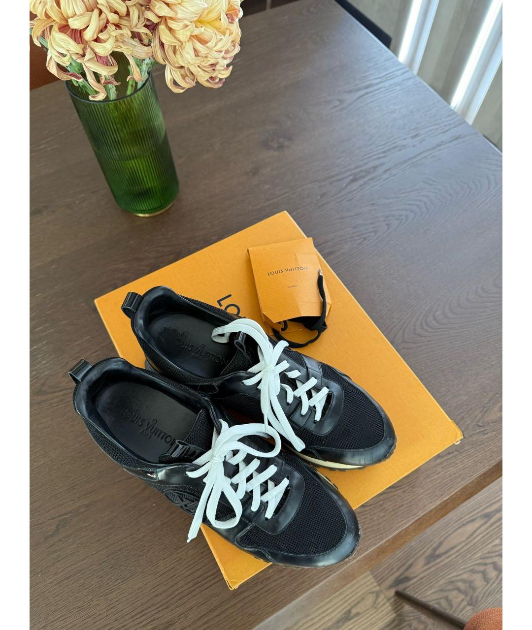 LOUIS VUITTON Черные кожаные кроссовки, фото 5