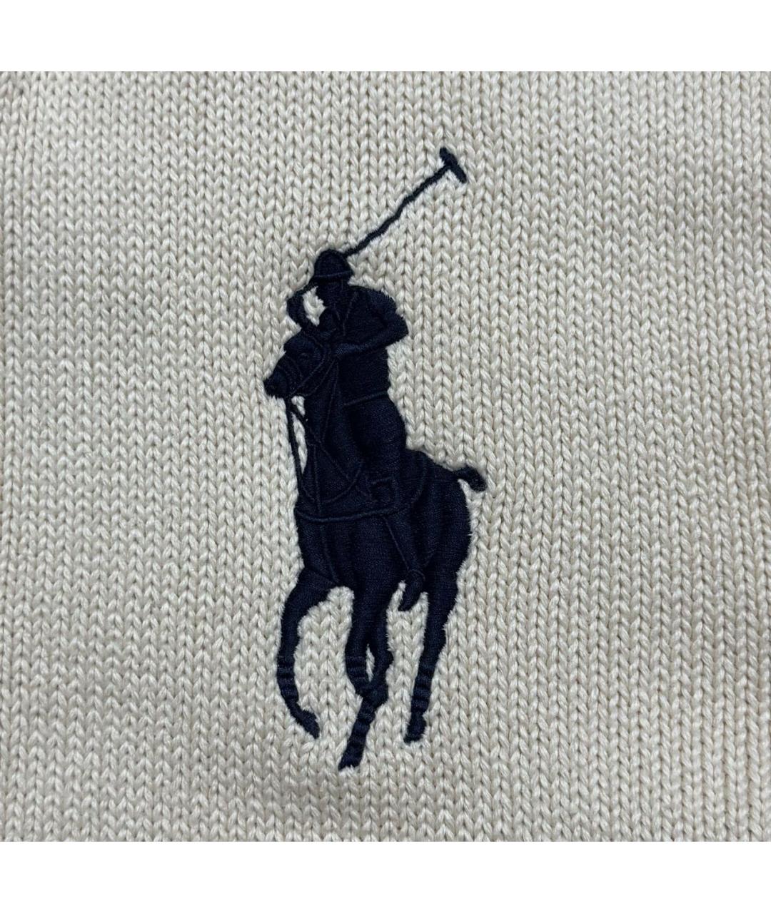 POLO RALPH LAUREN Бежевый хлопковый кардиган, фото 6