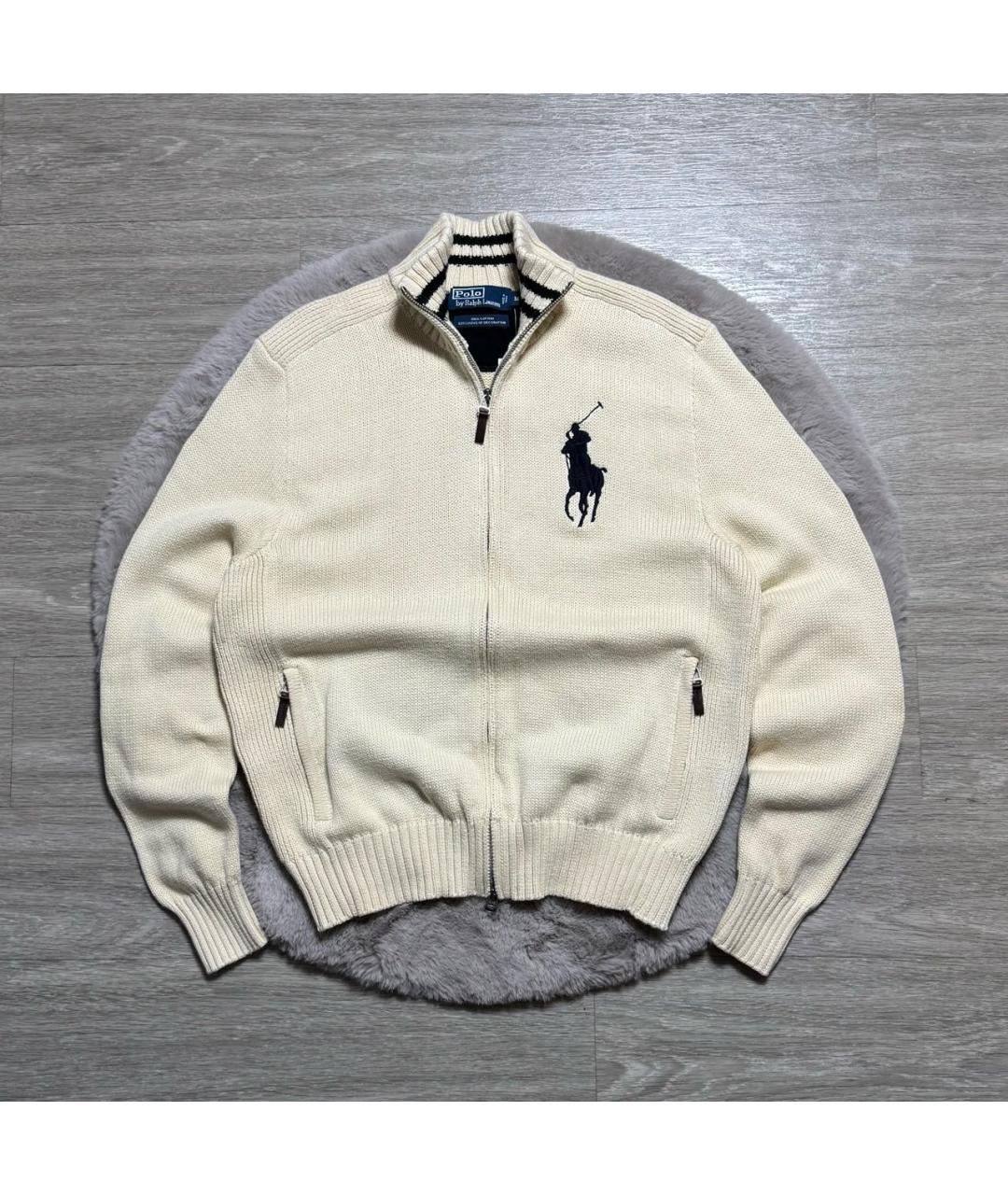 POLO RALPH LAUREN Бежевый хлопковый кардиган, фото 9