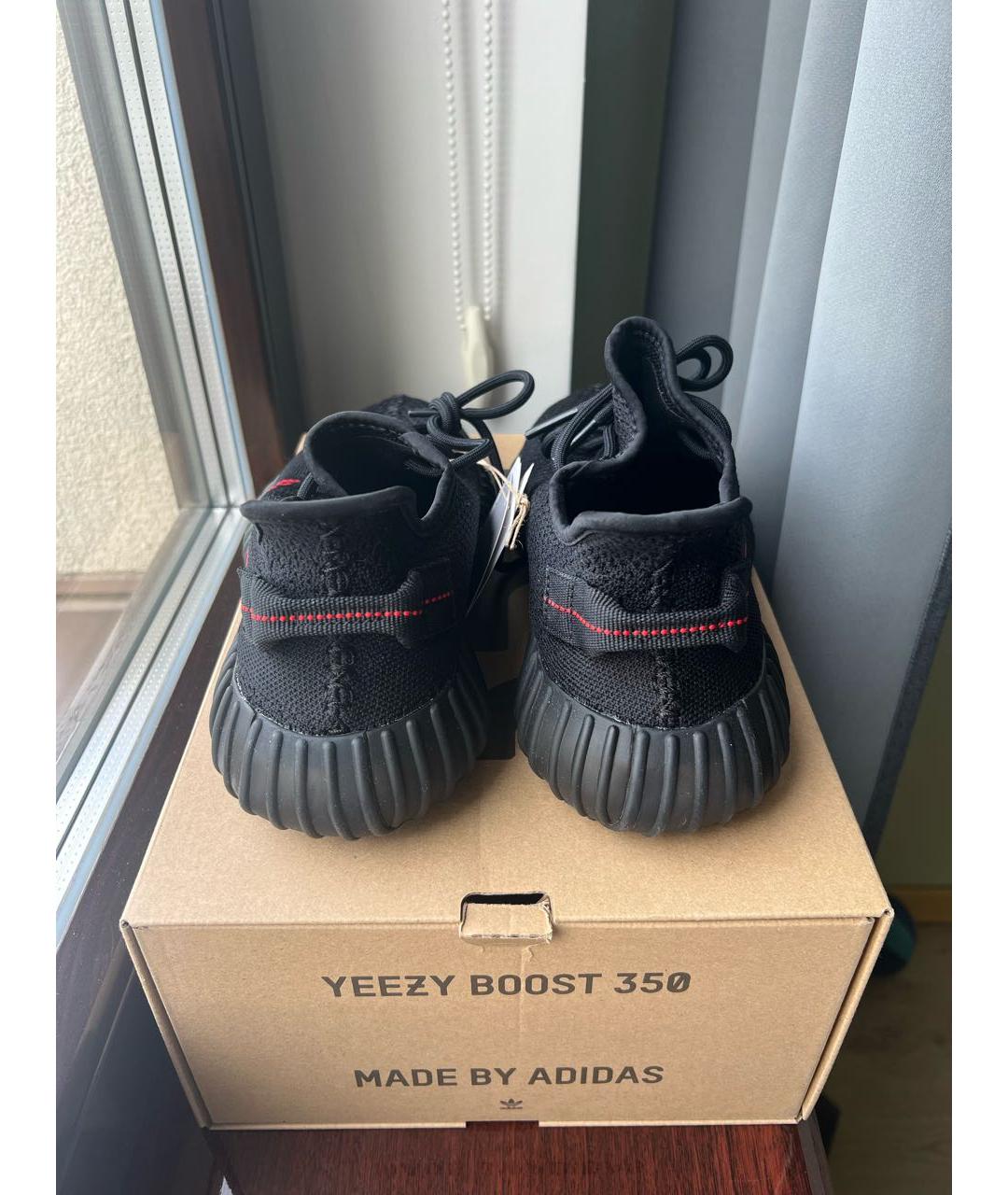 ADIDAS YEEZY Черные текстильные слипоны, фото 6