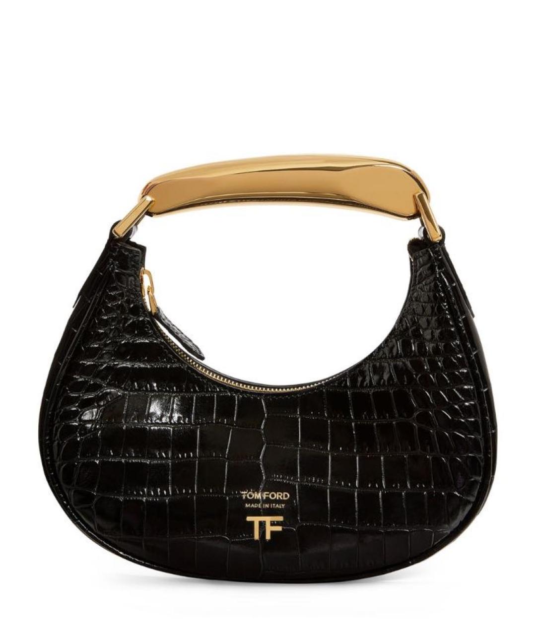 TOM FORD Черная кожаная сумка с короткими ручками, фото 4