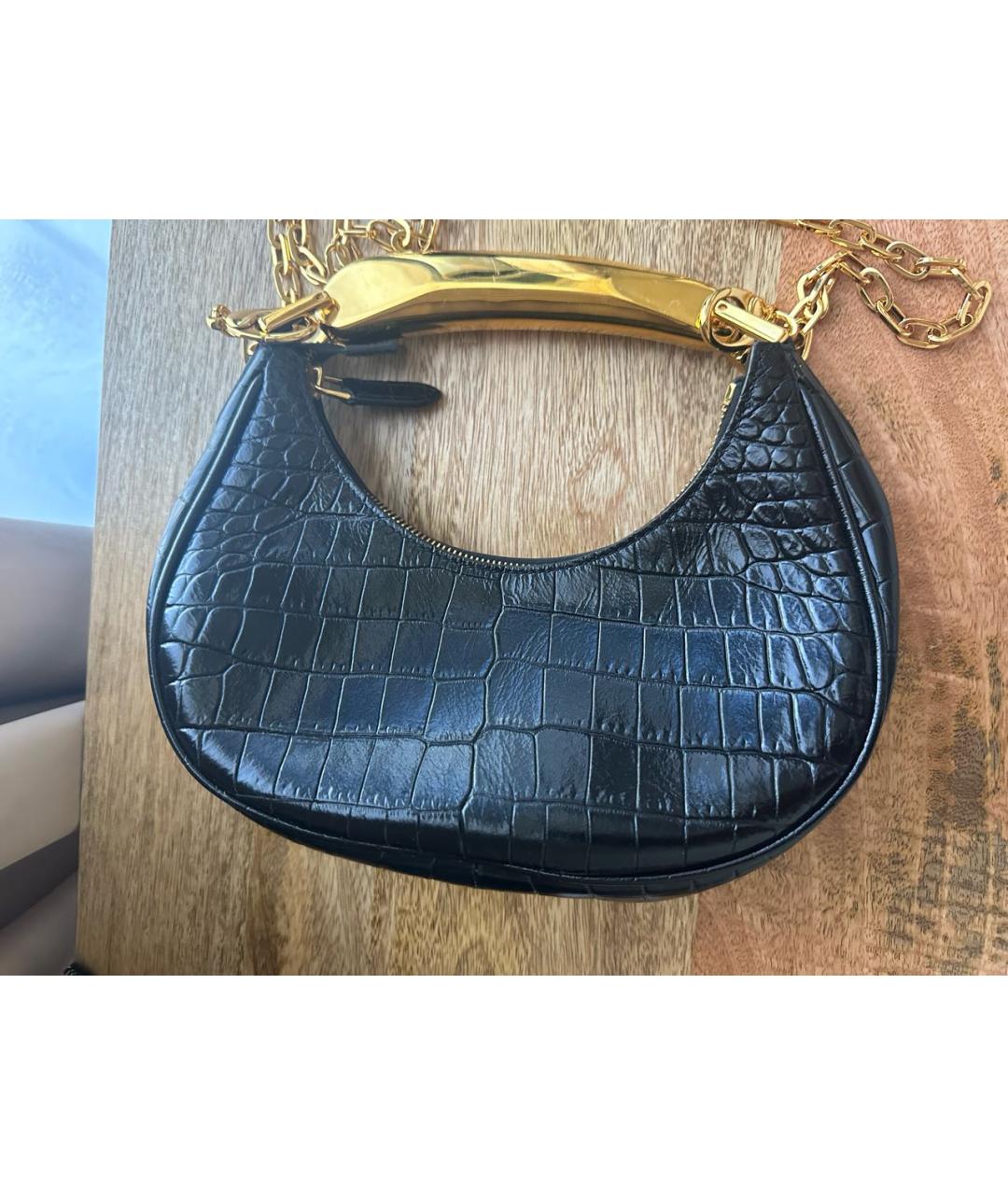 TOM FORD Черная кожаная сумка с короткими ручками, фото 3