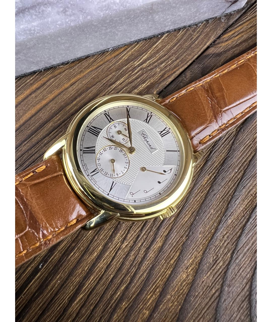 CHOPARD Белые часы из желтого золота, фото 4