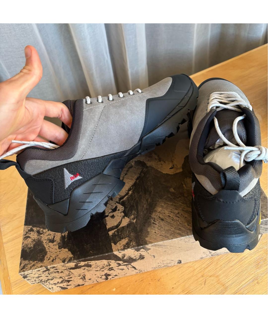 ROA Серые низкие кроссовки / кеды, фото 4