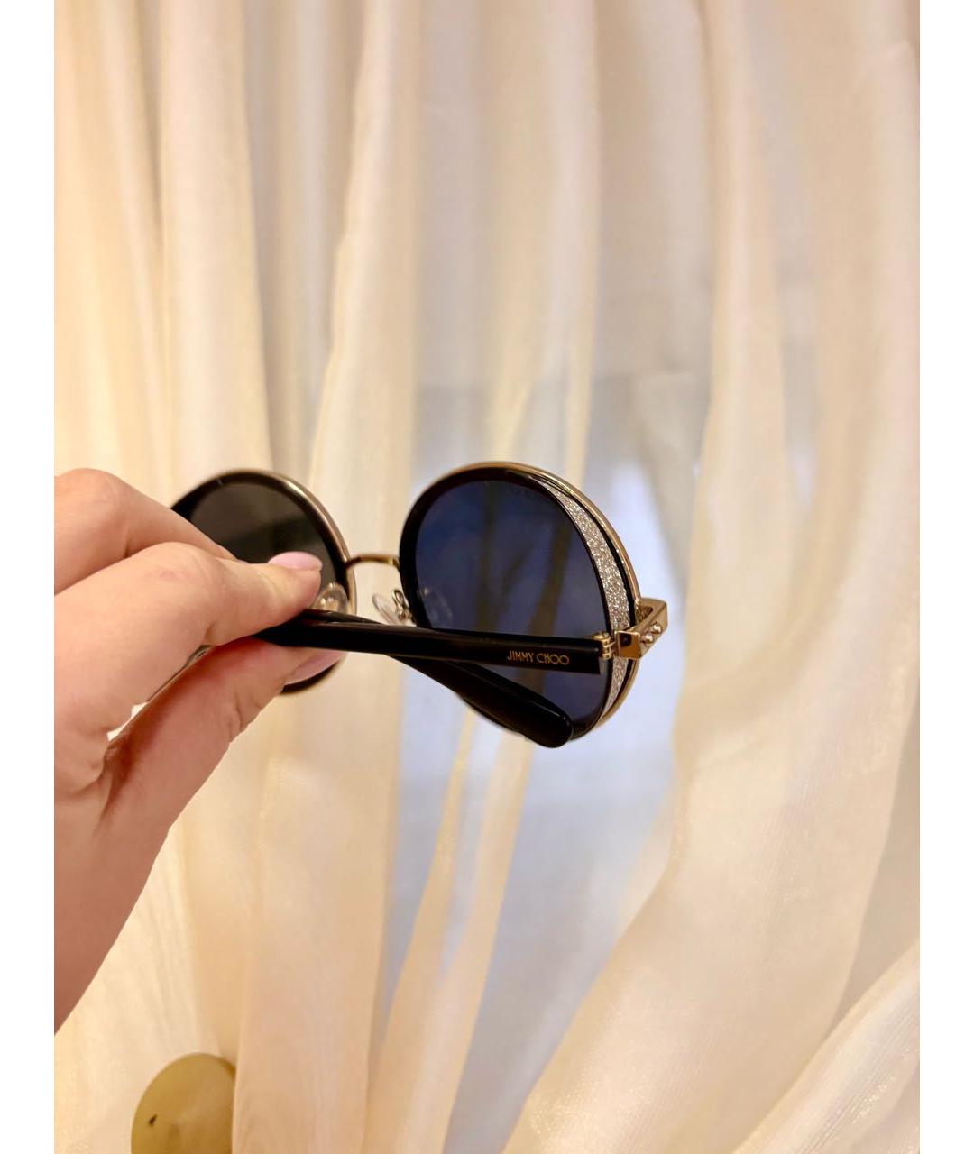 JIMMY CHOO Золотые пластиковые солнцезащитные очки, фото 5