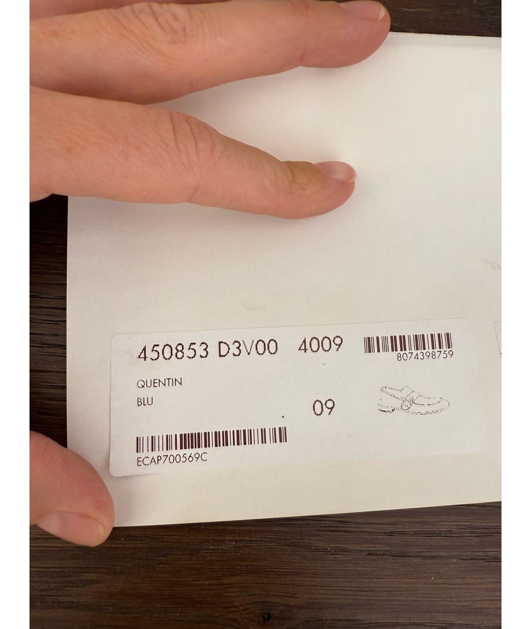 GUCCI Темно-синие кожаные лоферы, фото 6