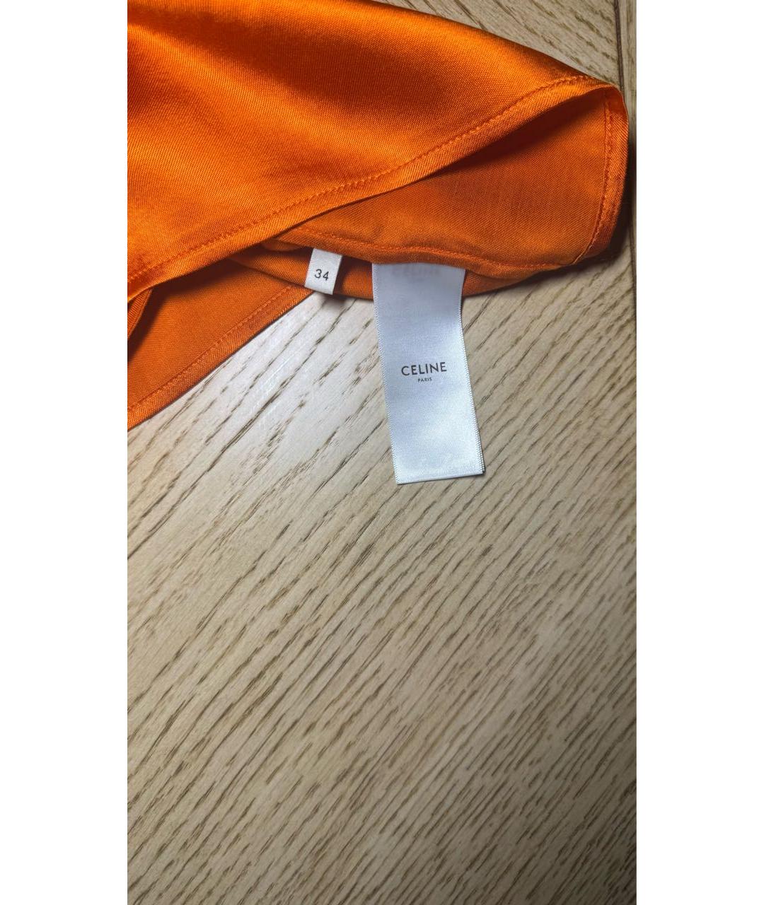 CELINE Оранжевое вискозные шорты, фото 4