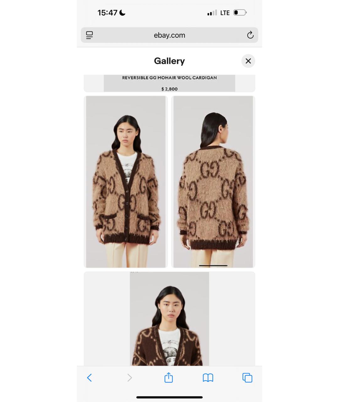 GUCCI Коричневый шерстяной кардиган, фото 7
