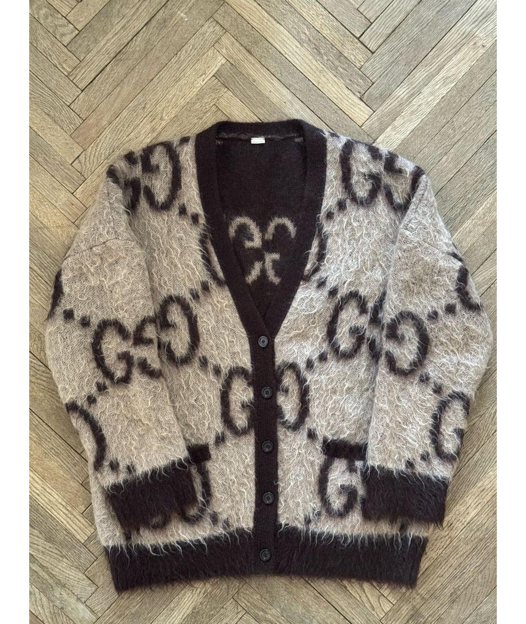 GUCCI Коричневый шерстяной кардиган, фото 9