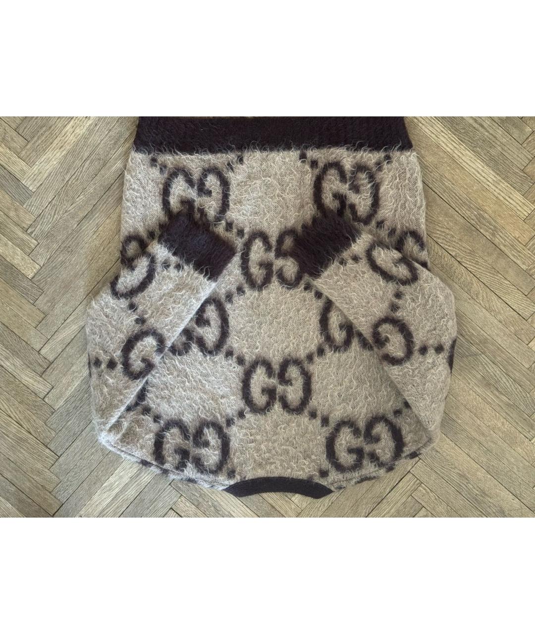 GUCCI Коричневый шерстяной кардиган, фото 2