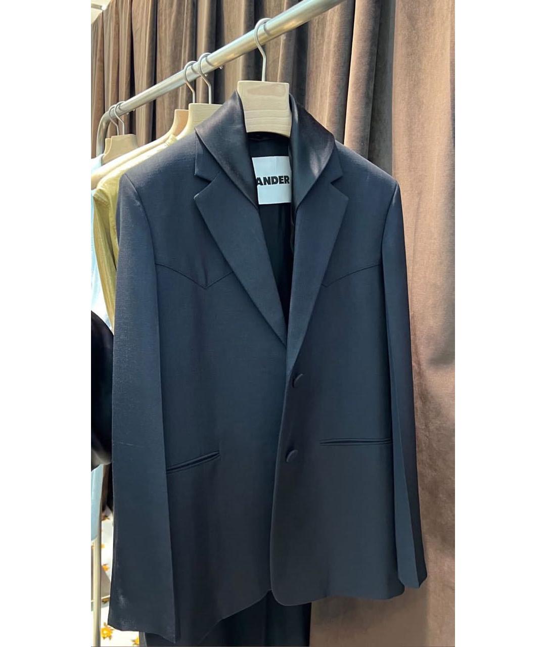 JIL SANDER Черный вискозный жакет/пиджак, фото 5