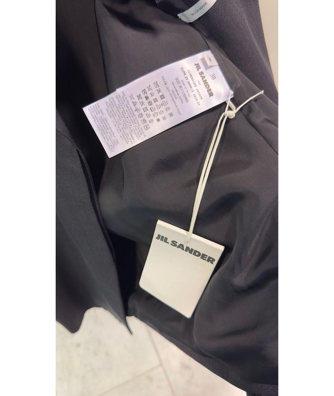 JIL SANDER Черный вискозный жакет/пиджак, фото 4