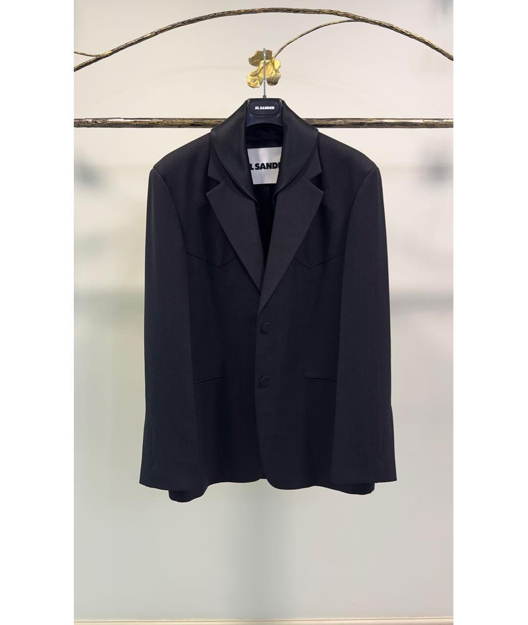 JIL SANDER Черный вискозный жакет/пиджак, фото 7