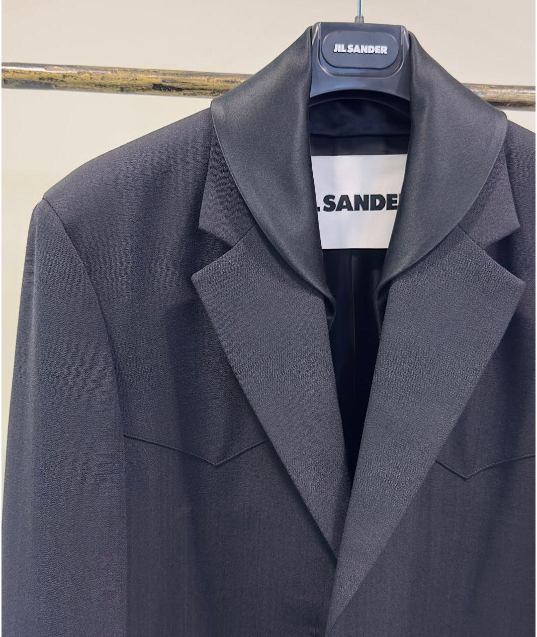 JIL SANDER Черный вискозный жакет/пиджак, фото 3