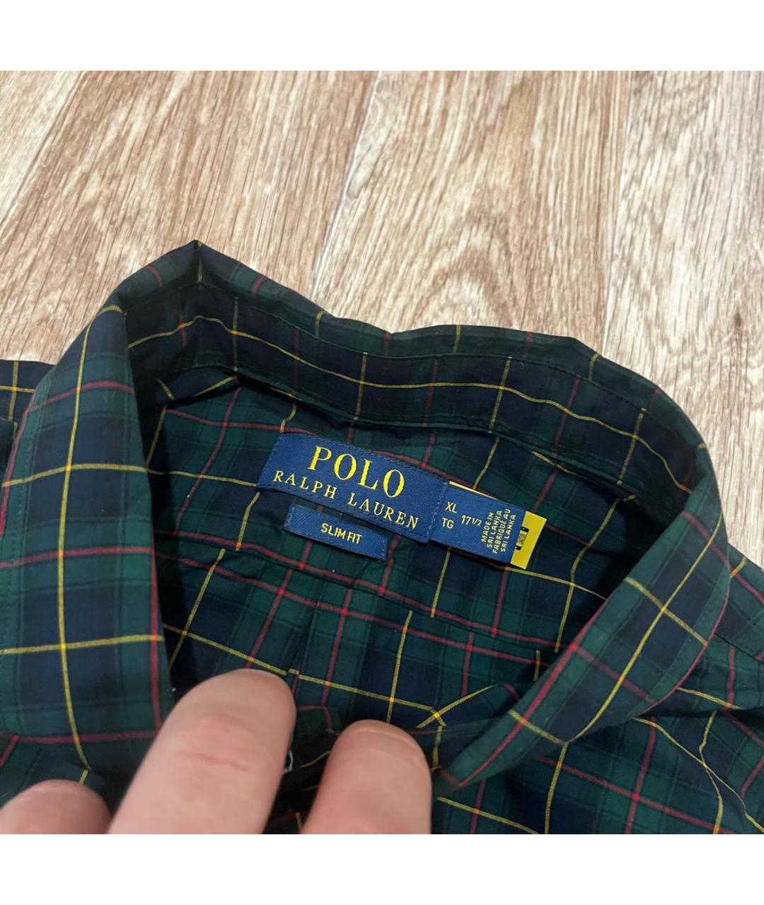 POLO RALPH LAUREN Зеленая хлопковая кэжуал рубашка, фото 2