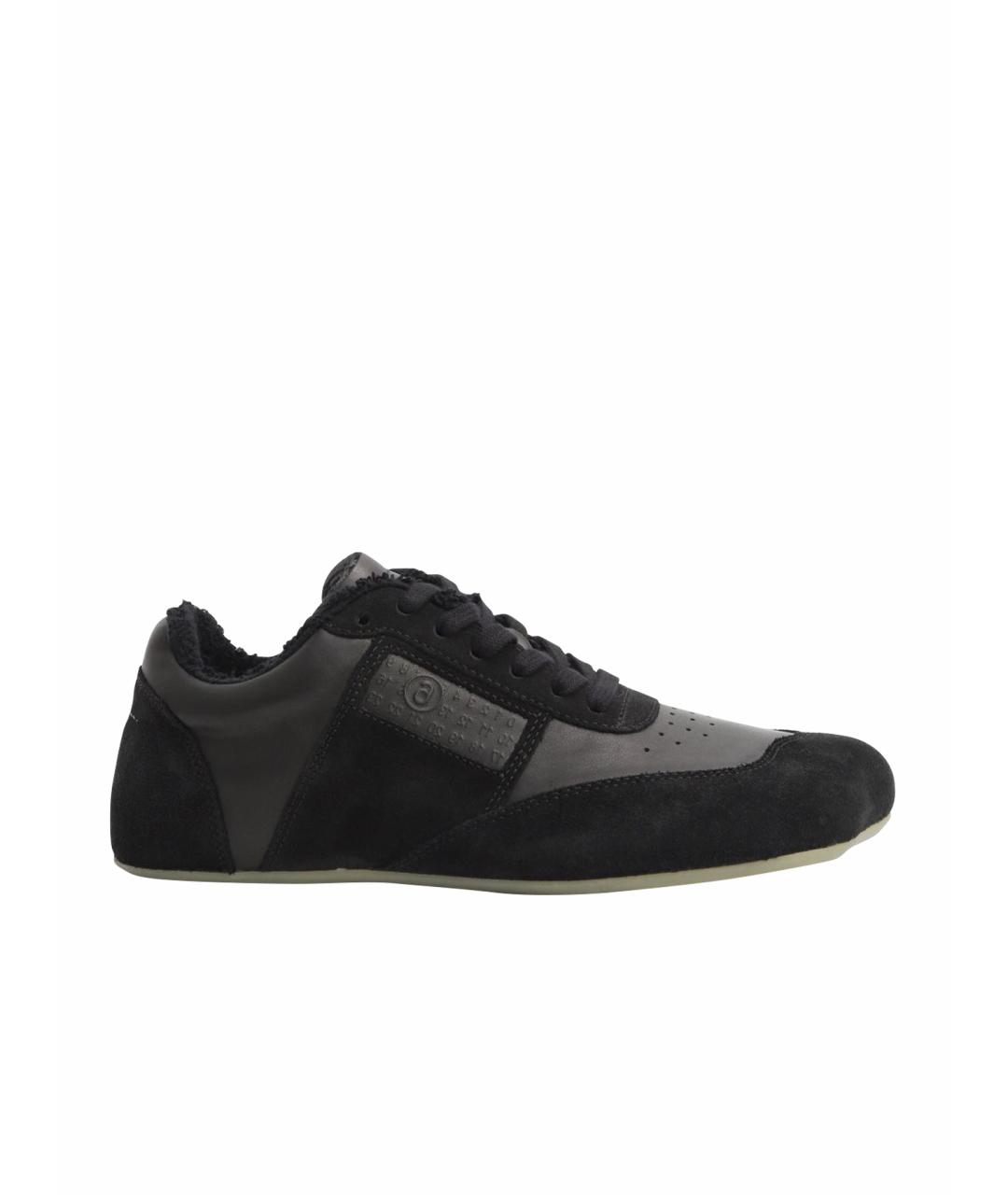 MM6 MAISON MARGIELA Черные кожаные кроссовки, фото 1