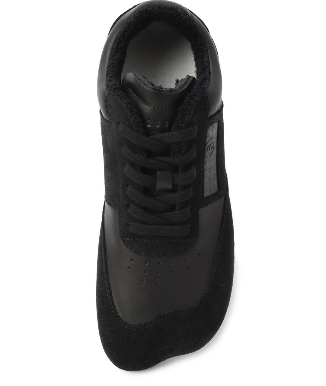 MM6 MAISON MARGIELA Черные кожаные кроссовки, фото 6