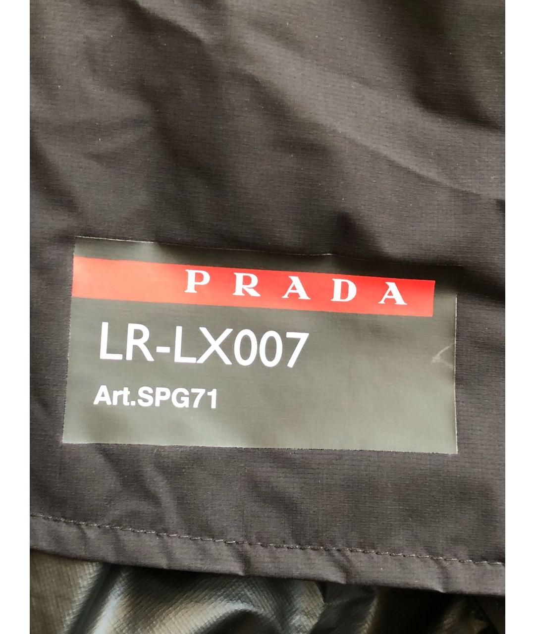 PRADA Темно-синие полиуретановые спортивные брюки и шорты, фото 5