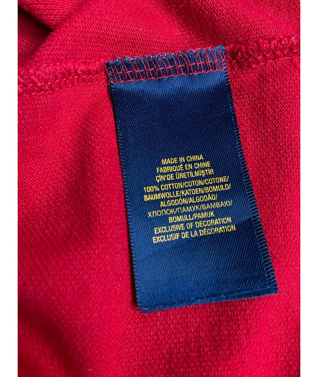 POLO RALPH LAUREN Красный хлопковый детская футболка / топ, фото 6