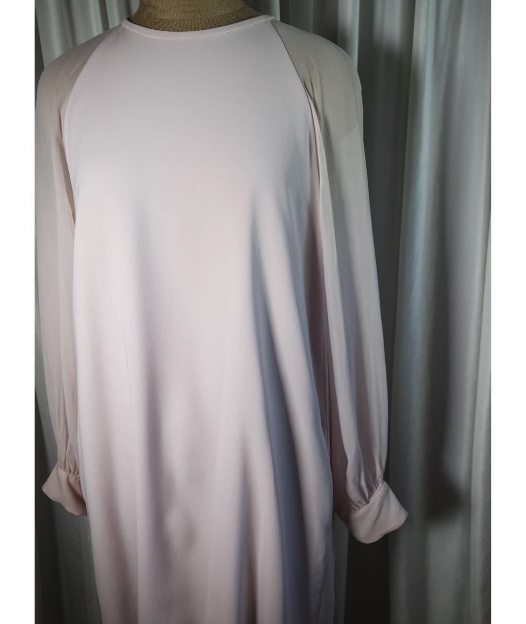 MAX MARA STUDIO Розовое шелковое повседневное платье, фото 4