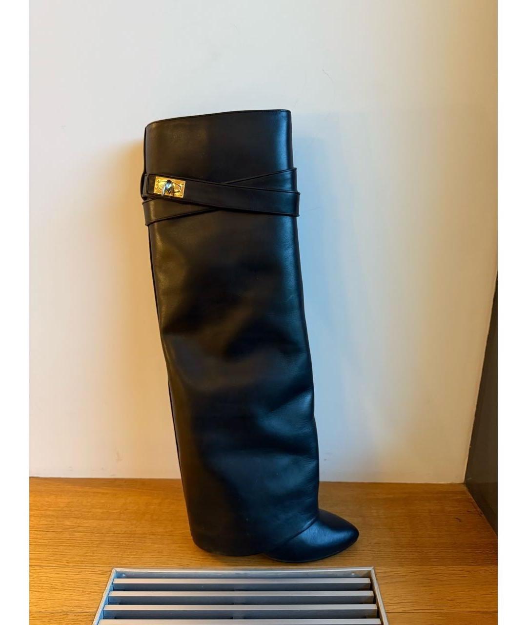 GIVENCHY Черные кожаные сапоги, фото 6