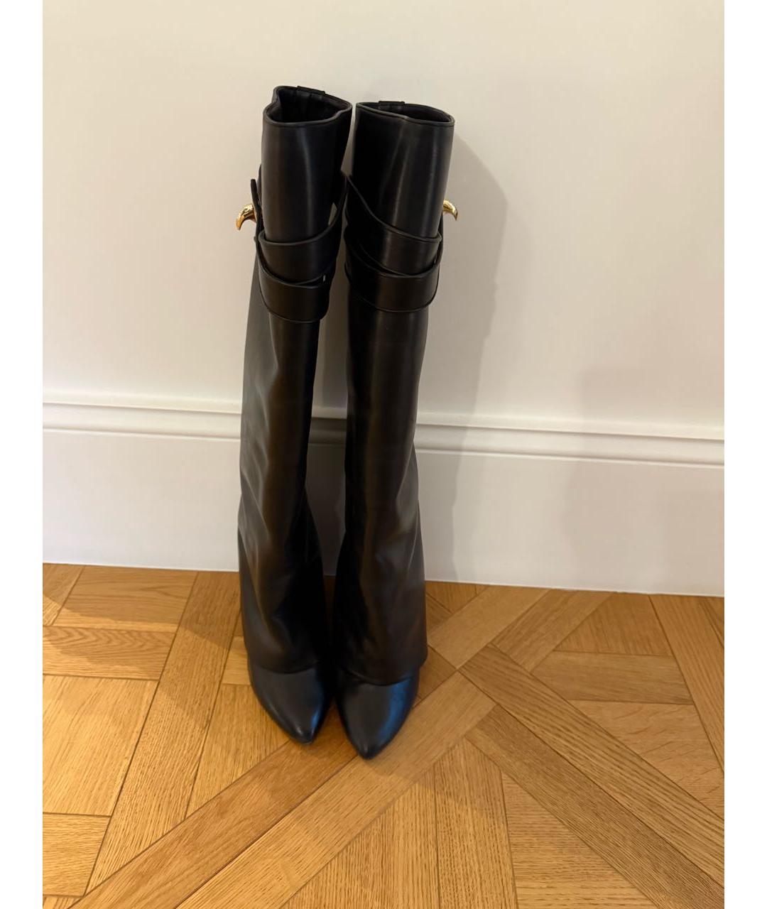 GIVENCHY Черные кожаные сапоги, фото 4