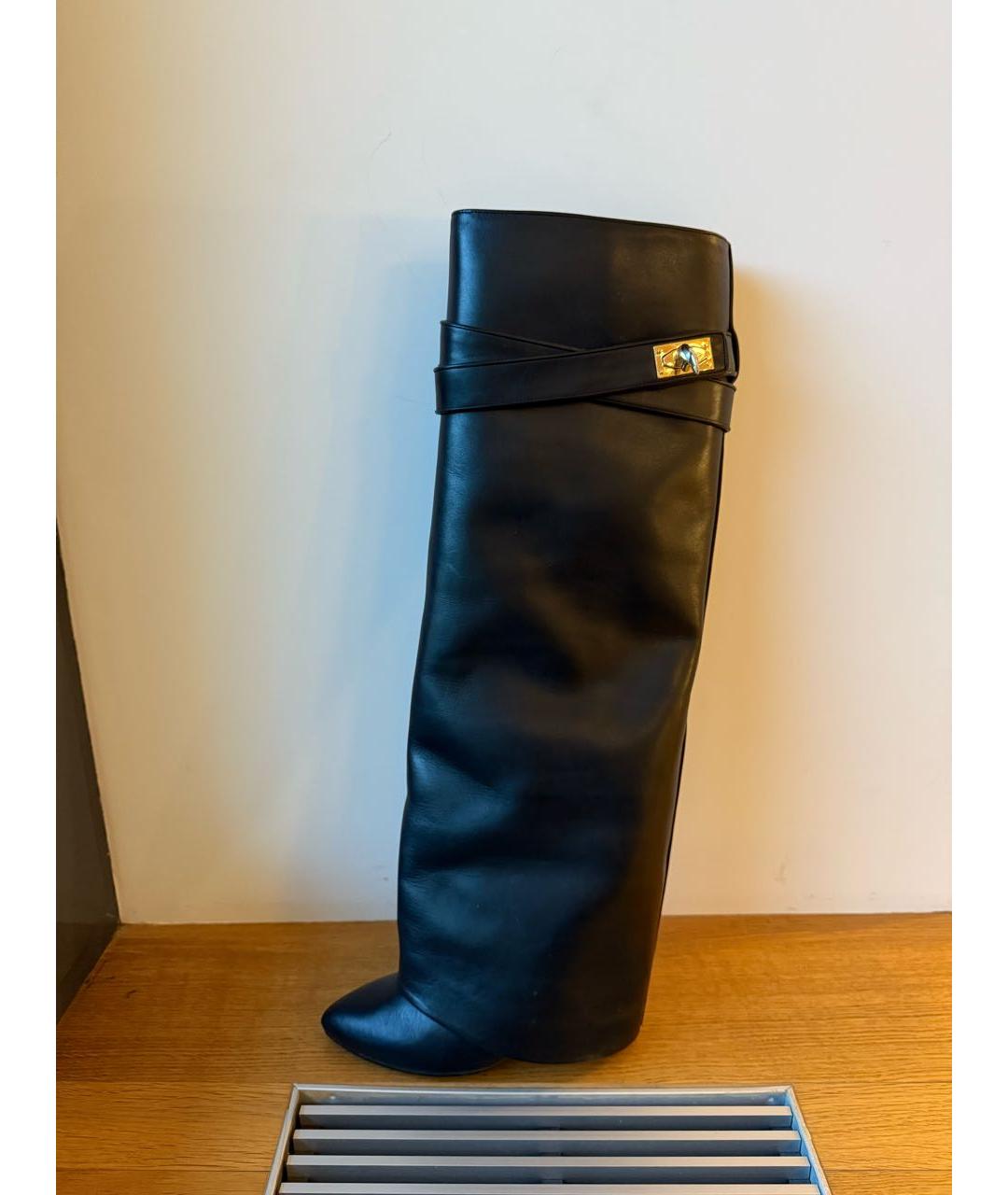 GIVENCHY Черные кожаные сапоги, фото 5