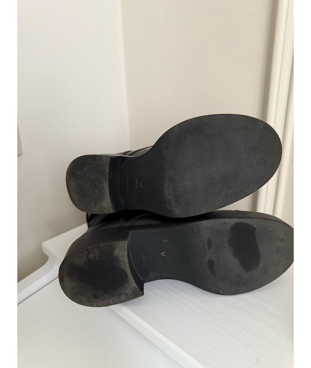 LOUIS VUITTON Черные кожаные ботинки, фото 8