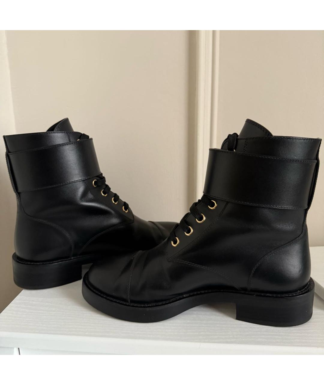 LOUIS VUITTON Черные кожаные ботинки, фото 7
