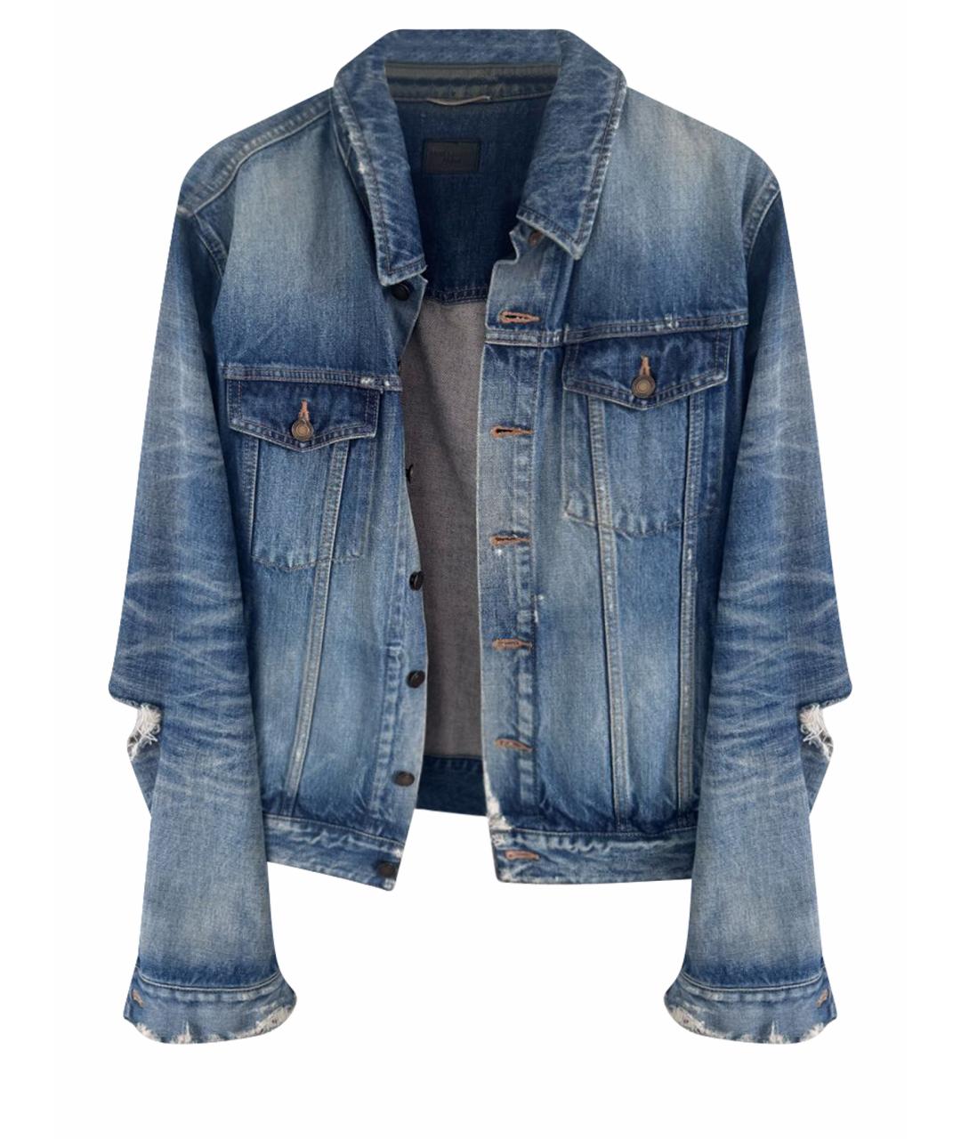 SAINT LAURENT Синяя деним куртка, фото 1