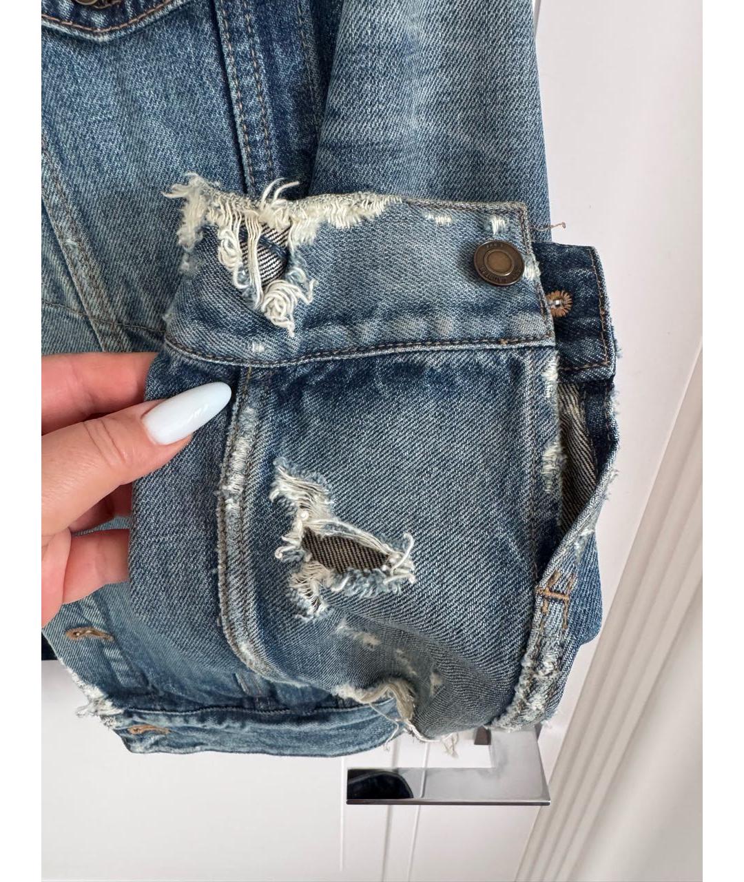 SAINT LAURENT Синяя деним куртка, фото 5