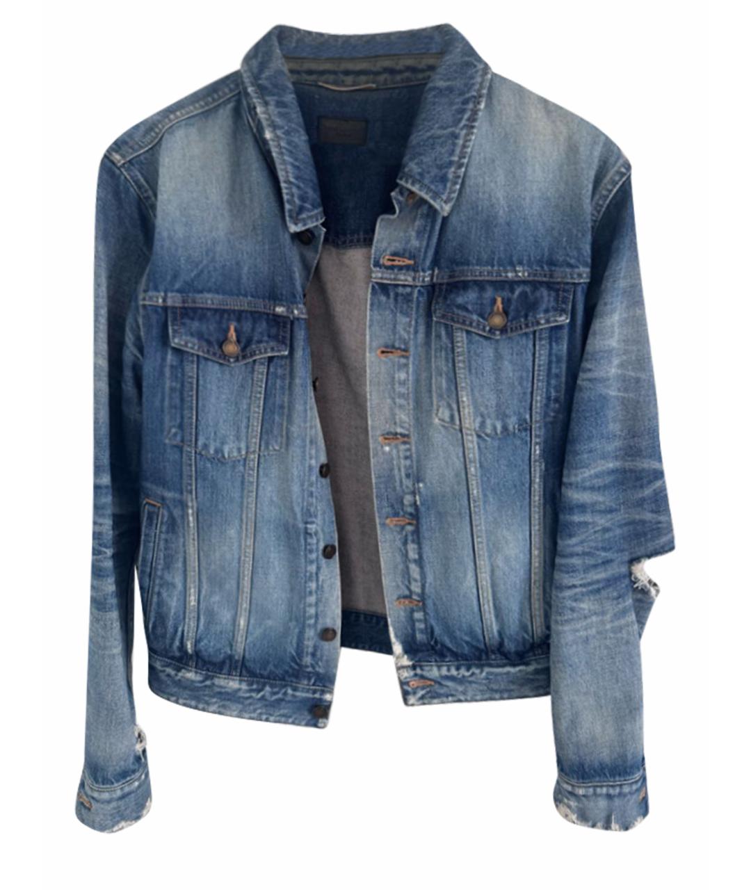 SAINT LAURENT Синяя деним куртка, фото 7