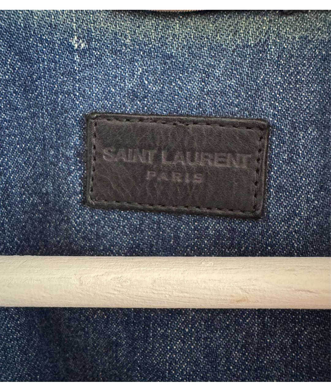 SAINT LAURENT Синяя деним куртка, фото 3