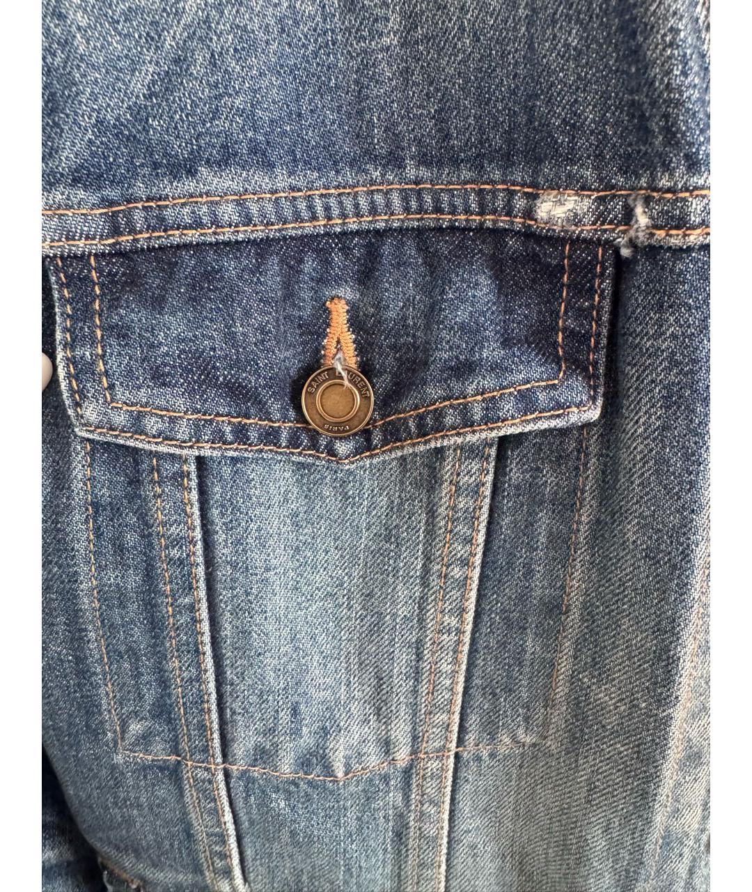 SAINT LAURENT Синяя деним куртка, фото 4