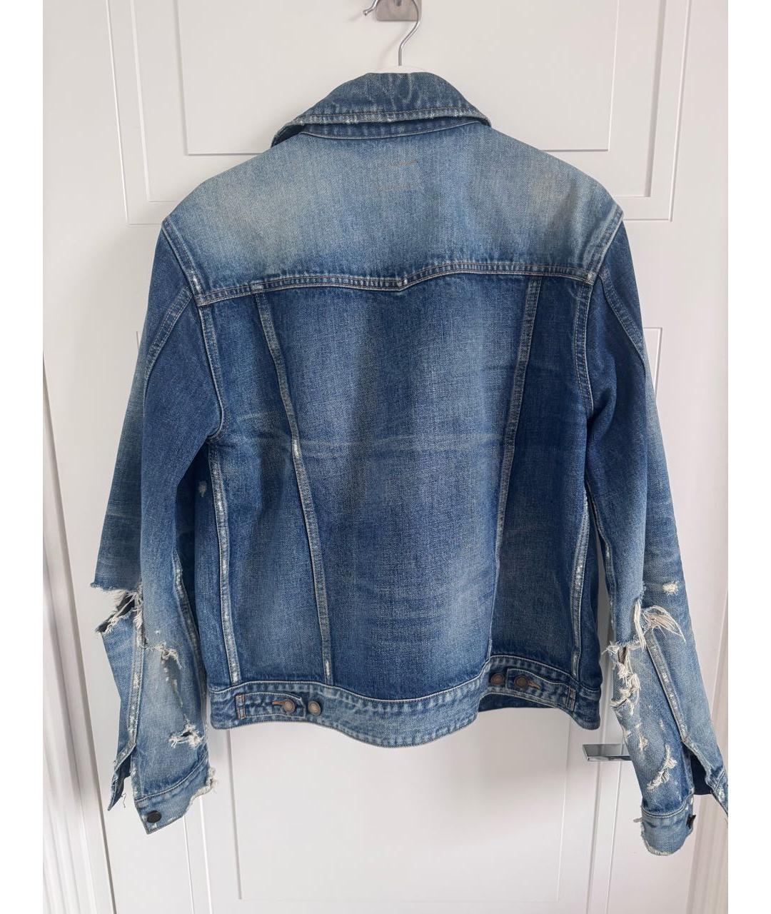 SAINT LAURENT Синяя деним куртка, фото 2