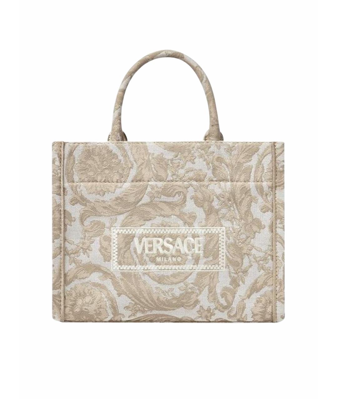 VERSACE Бежевая сумка тоут, фото 1
