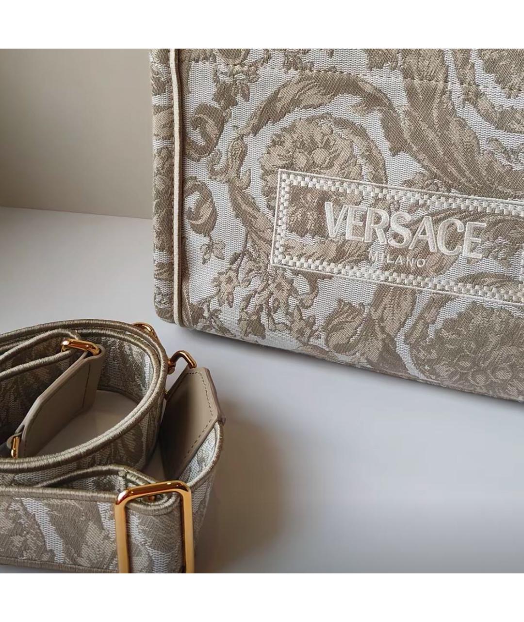 VERSACE Бежевая сумка тоут, фото 3