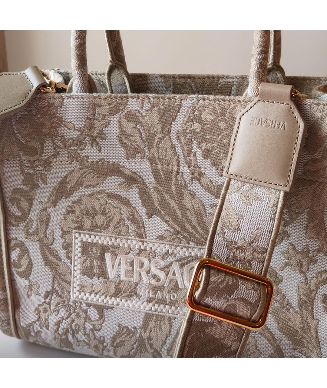 VERSACE Бежевая сумка тоут, фото 5