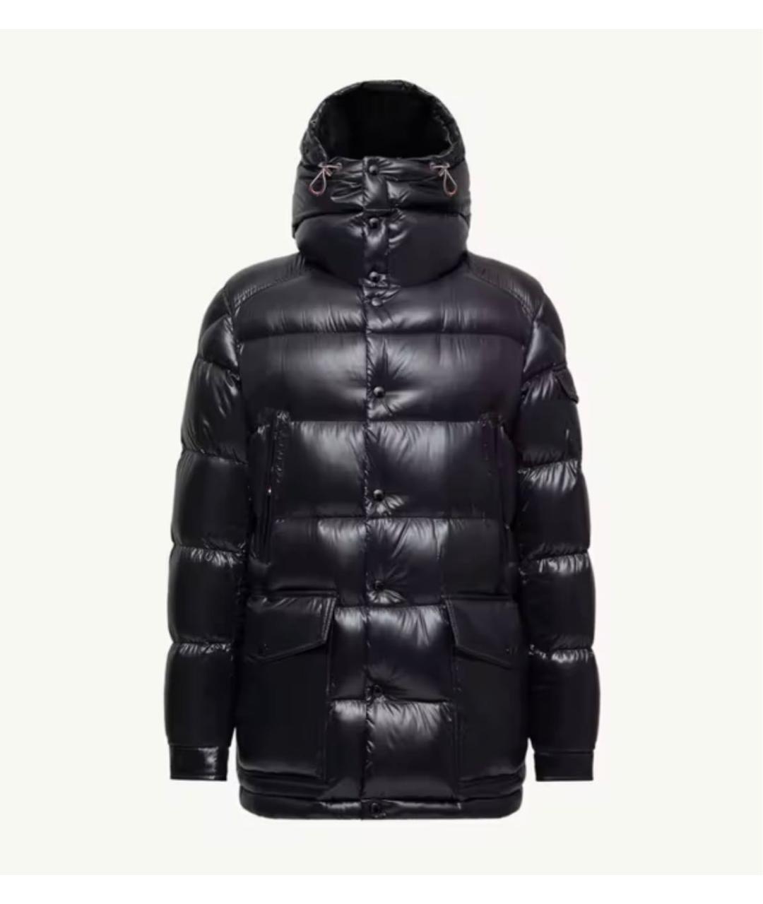 MONCLER Черный синтетический пуховик, фото 6