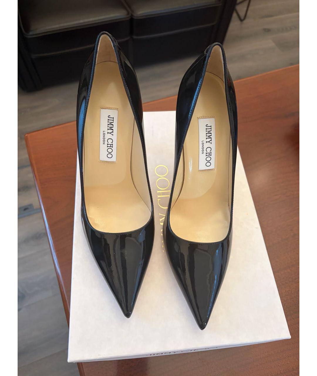 JIMMY CHOO Черные туфли из лакированной кожи, фото 2