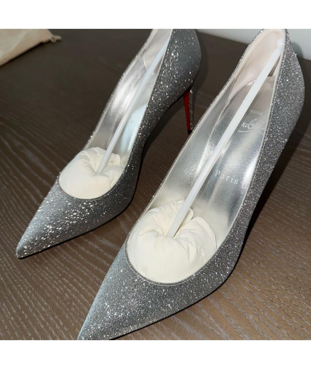 CHRISTIAN LOUBOUTIN Серебряные туфли, фото 2