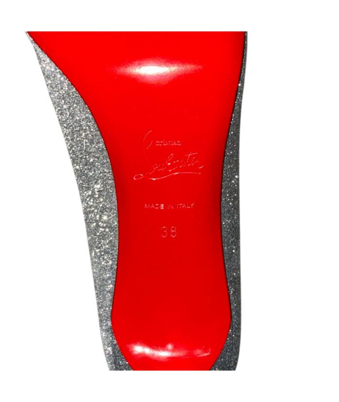 CHRISTIAN LOUBOUTIN Серебряные туфли, фото 4