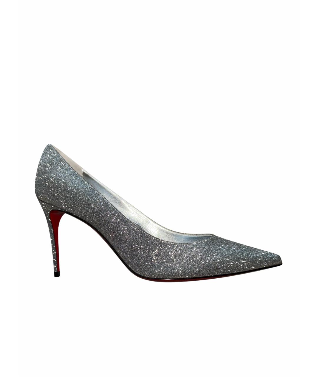 CHRISTIAN LOUBOUTIN Серебряные туфли, фото 1