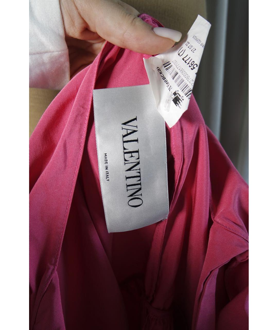 VALENTINO Розовое хлопковое платье, фото 4