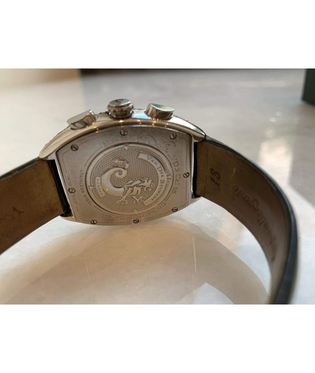 Van Der Bauwede Stall Diamond Черные стеклянные часы, фото 2