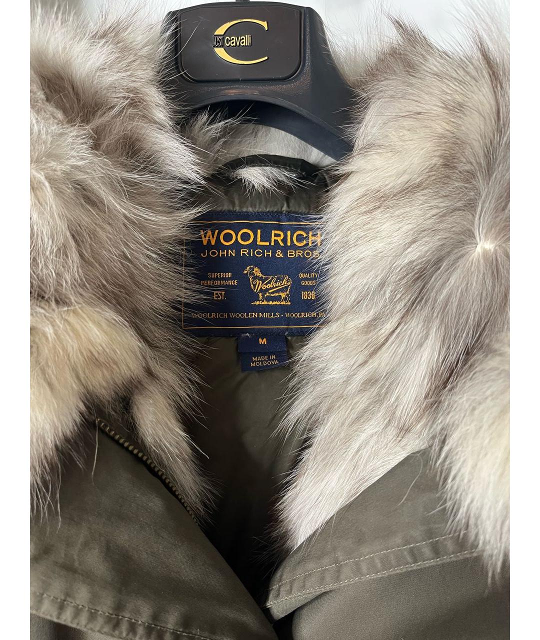 WOOLRICH Хаки полиамидовый пуховик, фото 3
